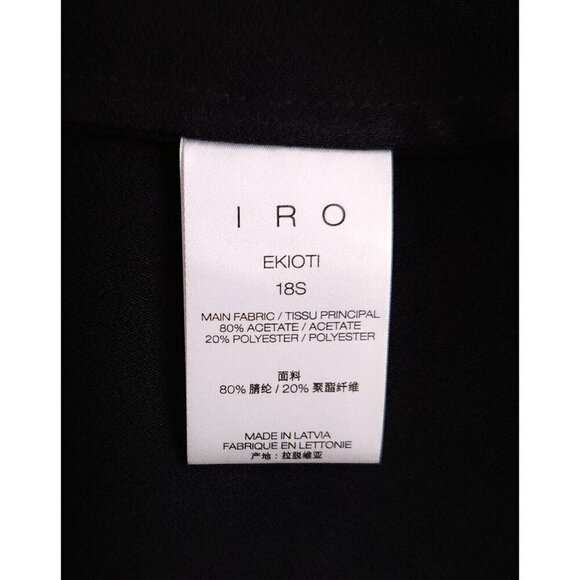 IRO Ekioti Crepe Mini Dress Size 40 M Black NWT - Picture 10 of 13